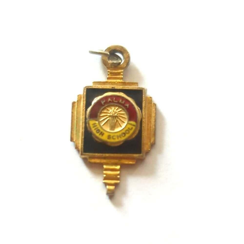 Vintage Palma High School Charm Pendant Memorabilia Alumni Gold Tone